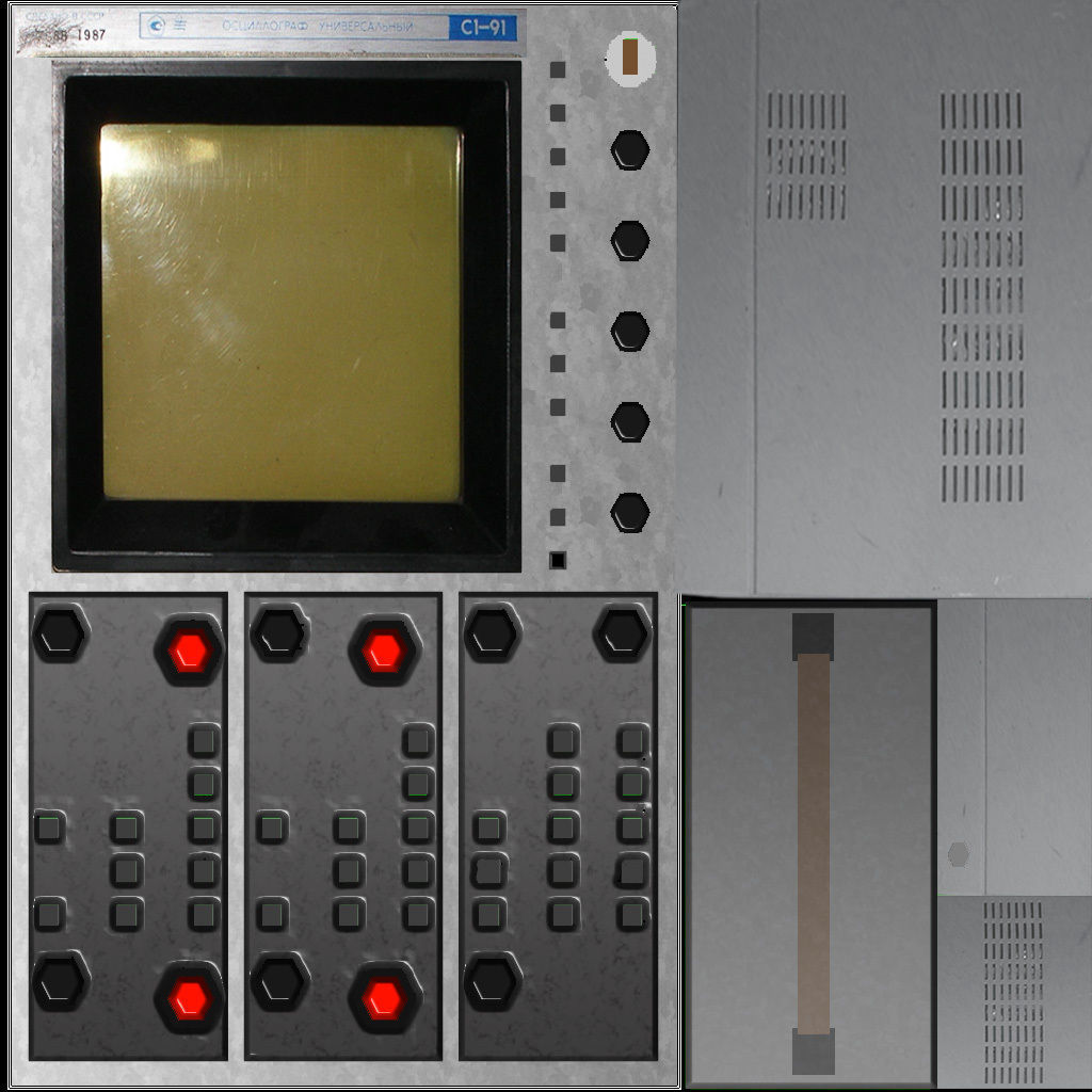 Soviet Oscilloscope C1-91 Free low-poly 3D model_3