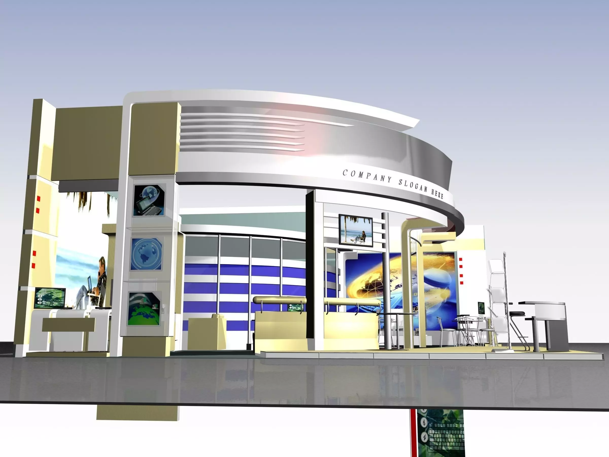 Expo Stand CTI3 3D model_0