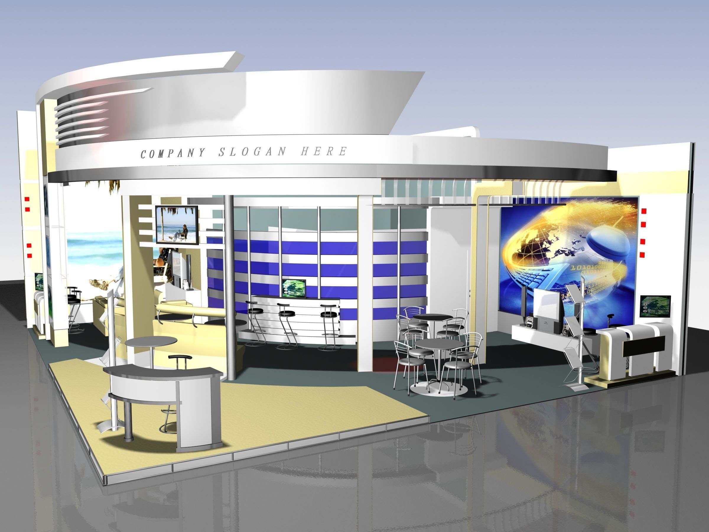 Expo Stand CTI3 3D model_2