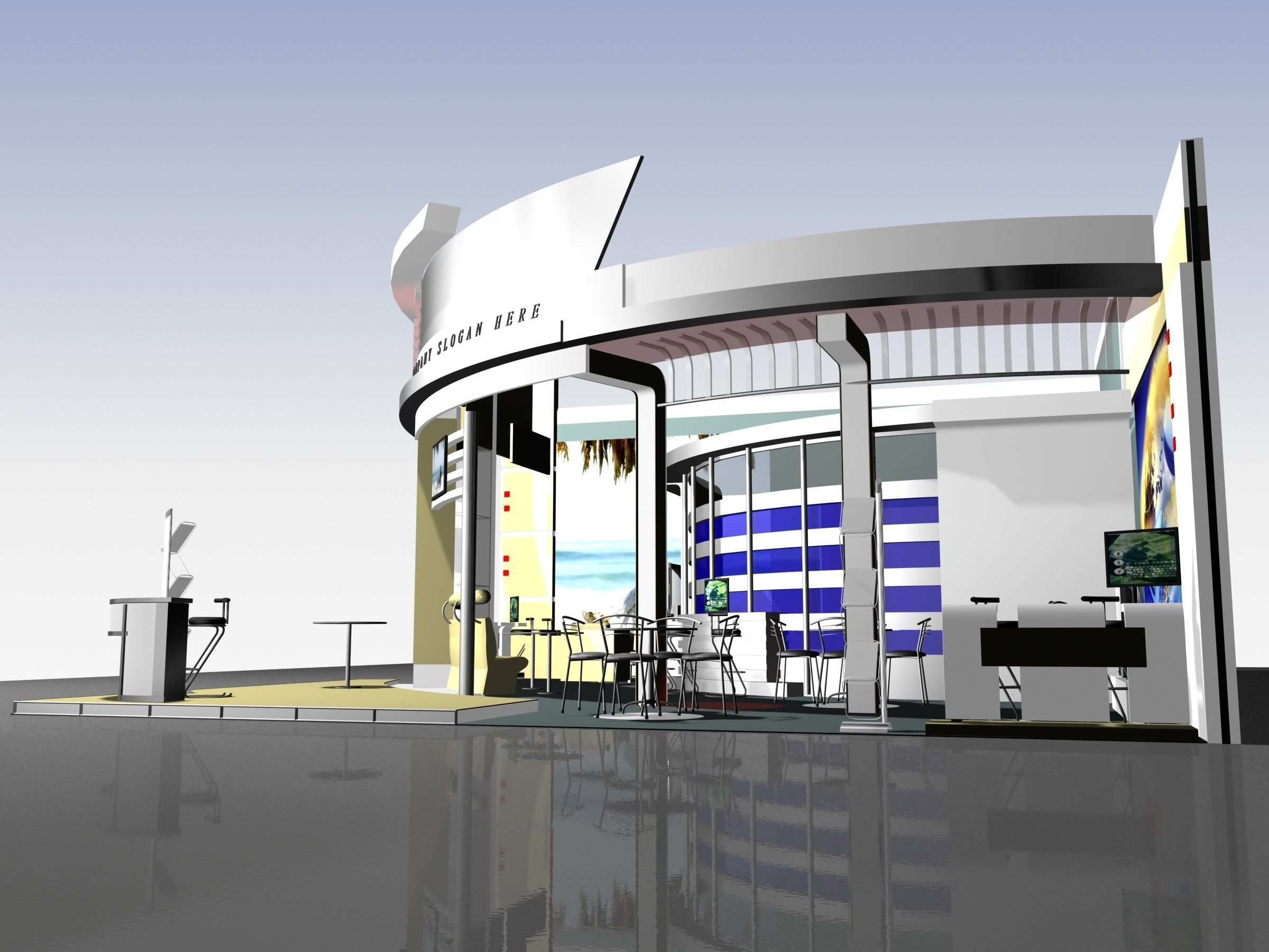 Expo Stand CTI3 3D model_4