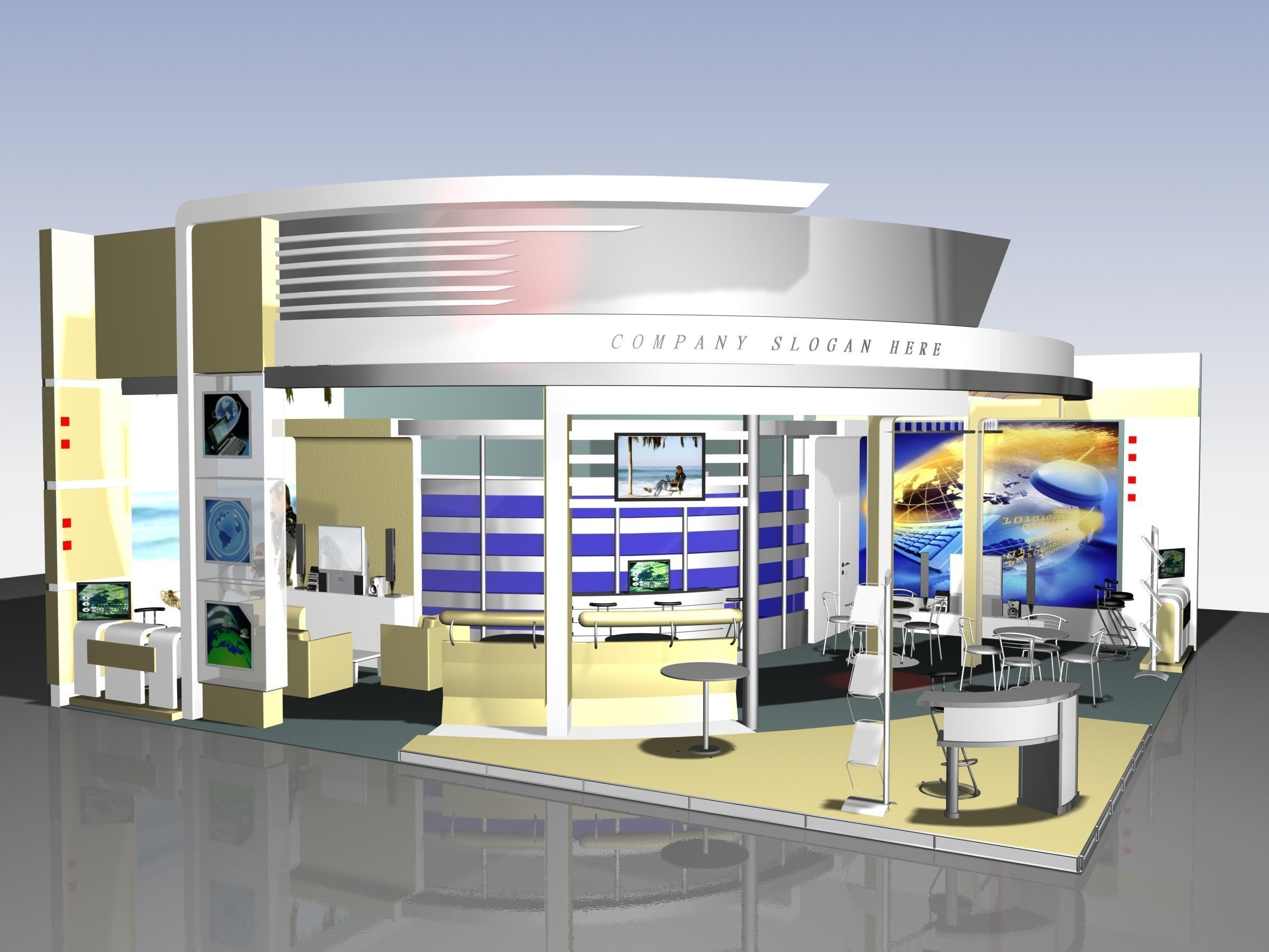 Expo Stand CTI3 3D model_1