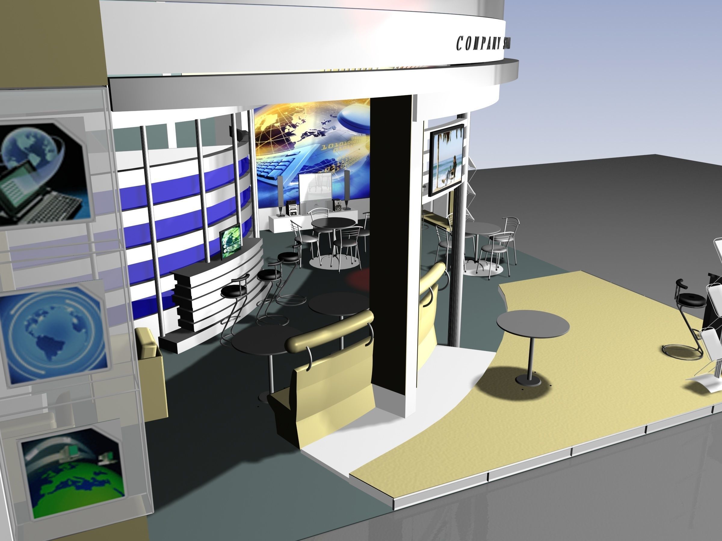 Expo Stand CTI3 3D model_3