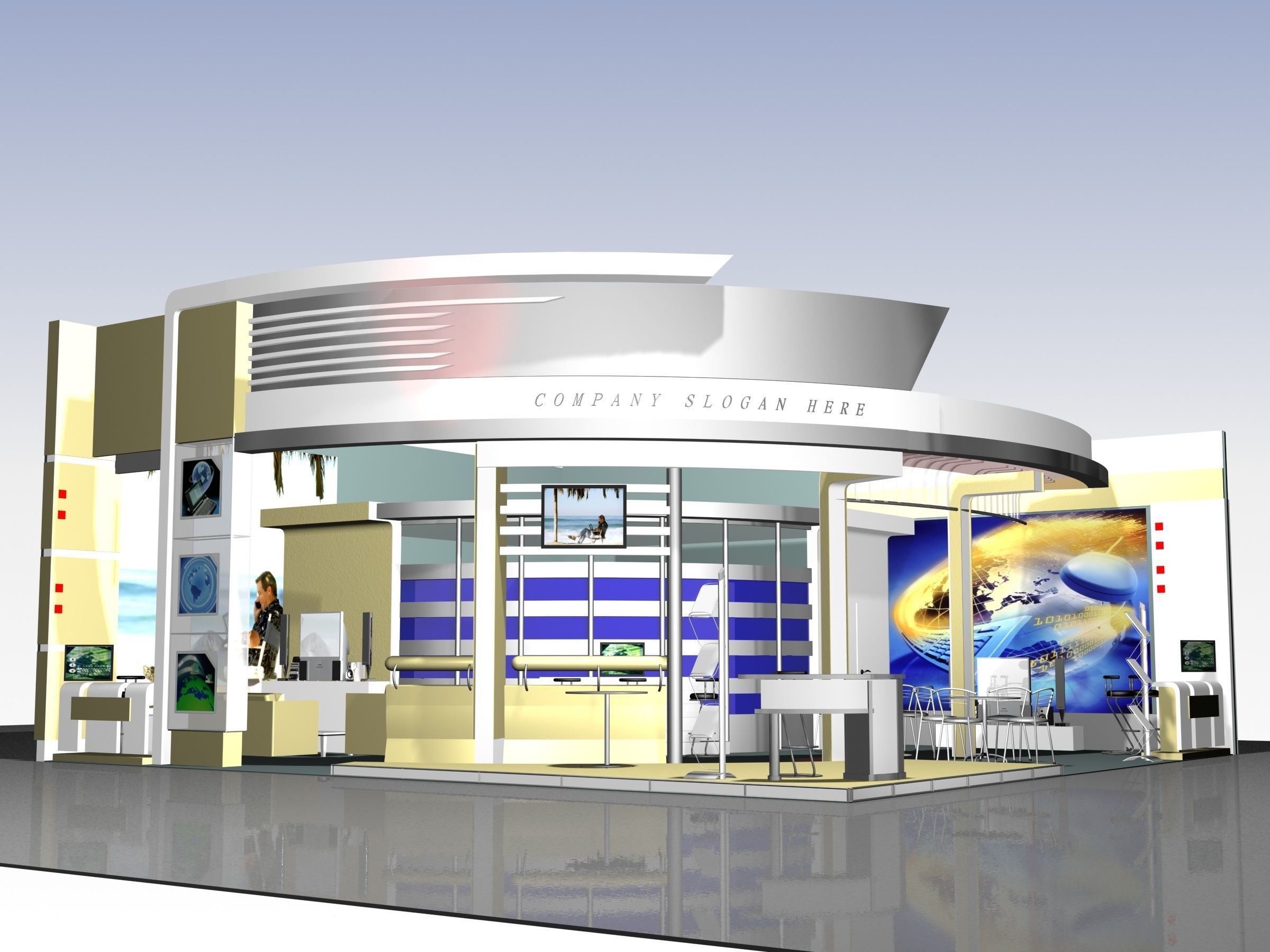 Expo Stand CTI3 3D model_5