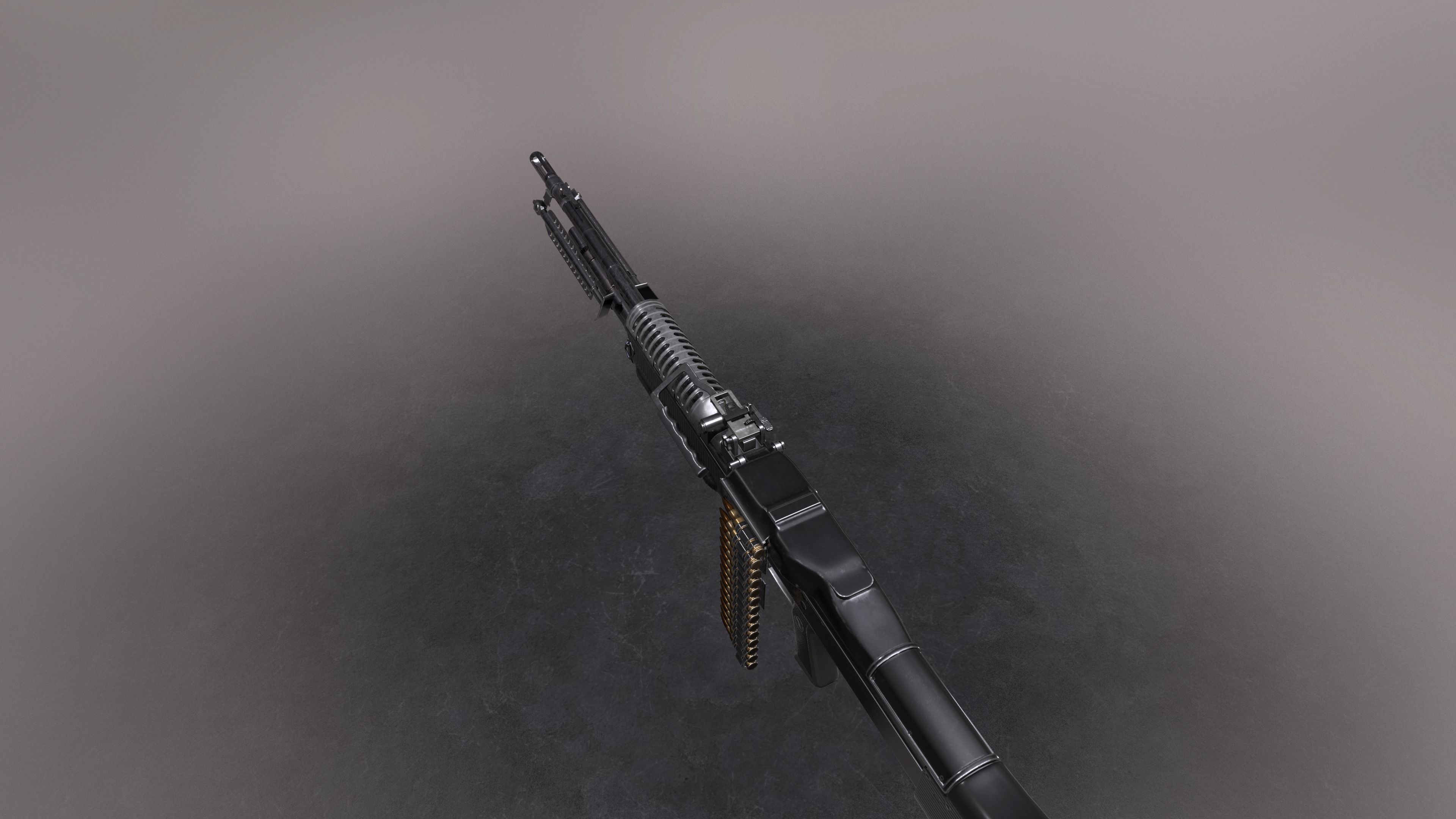 M60 machine gun Low-poly 3D model_15