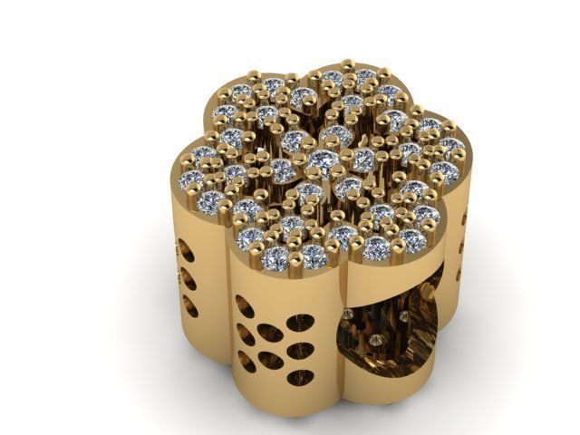 chamomile with stone charm ball