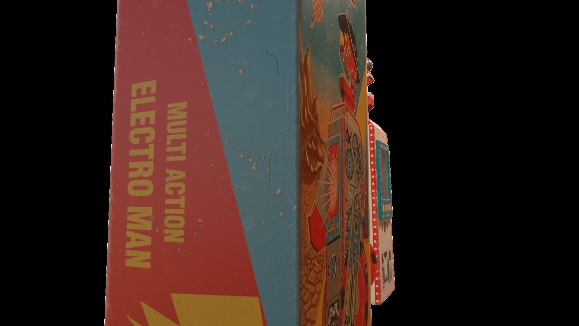 Retro Robot Toy Low-poly 3D model_24