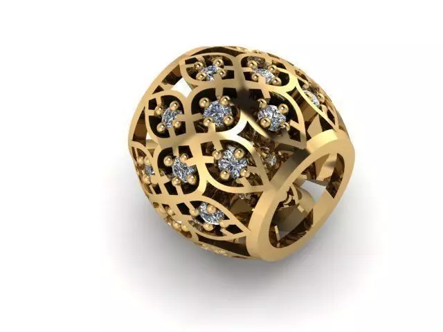 stones in shapes charm ball 3D print model