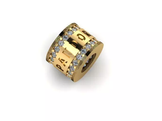 written 2 rows of stones charm ball 3D print model