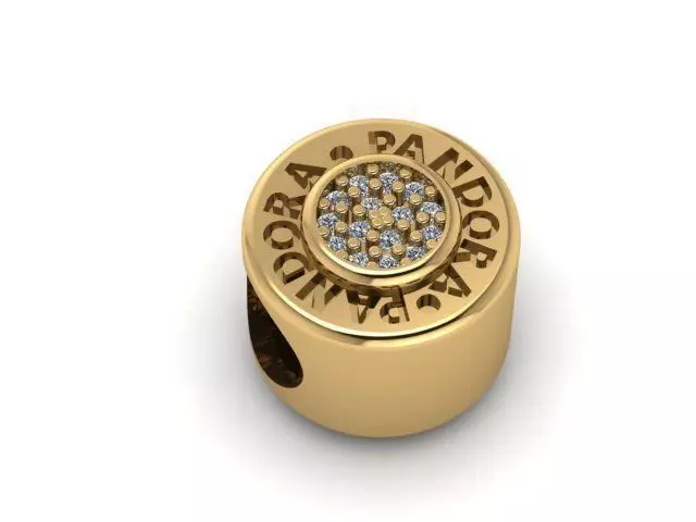 texts and stones charm ball 3D print model