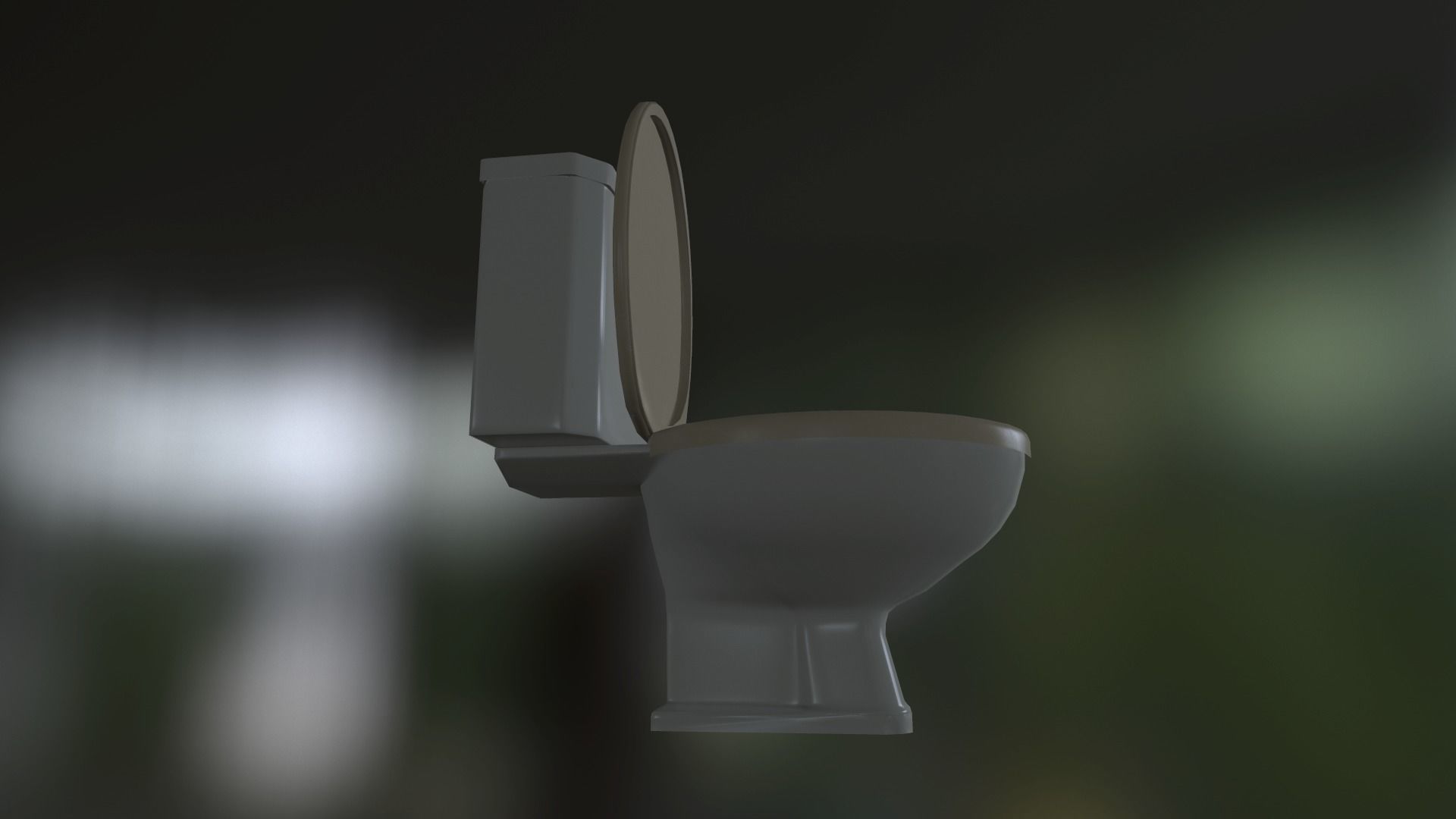 PBR Toilet Low-poly 3D model_2