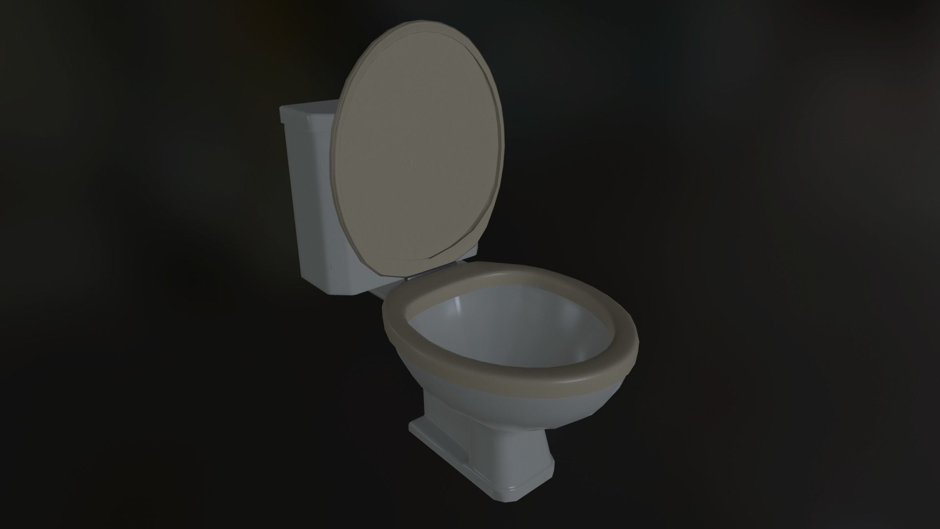 PBR Toilet Low-poly 3D model_1