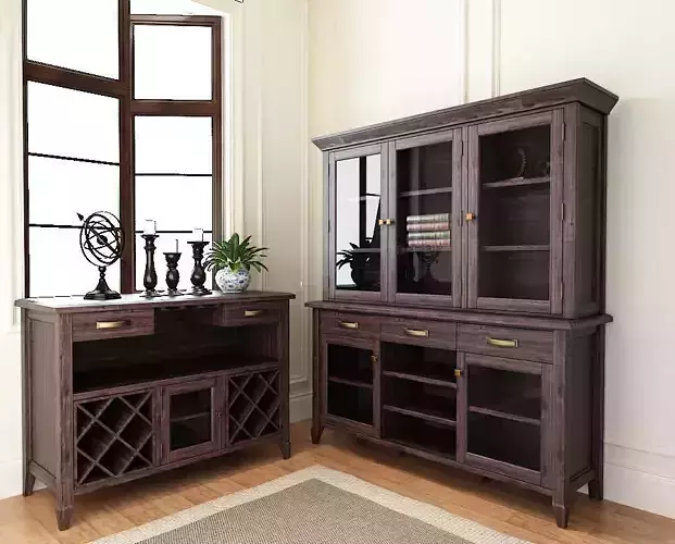 American country style dinning cabinet 3D model