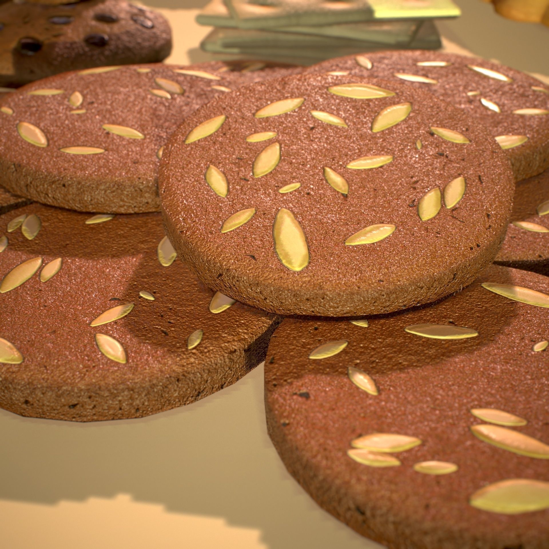 HIE Game Ready Cookie D180601 Low-poly 3D model_8