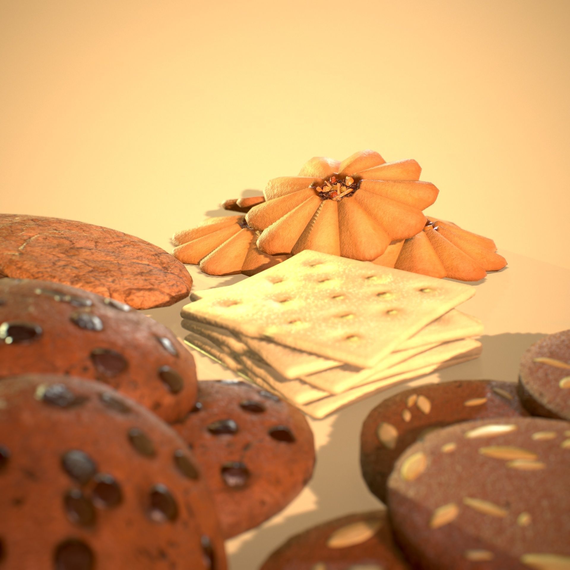HIE Game Ready Cookie D180601 Low-poly 3D model_3