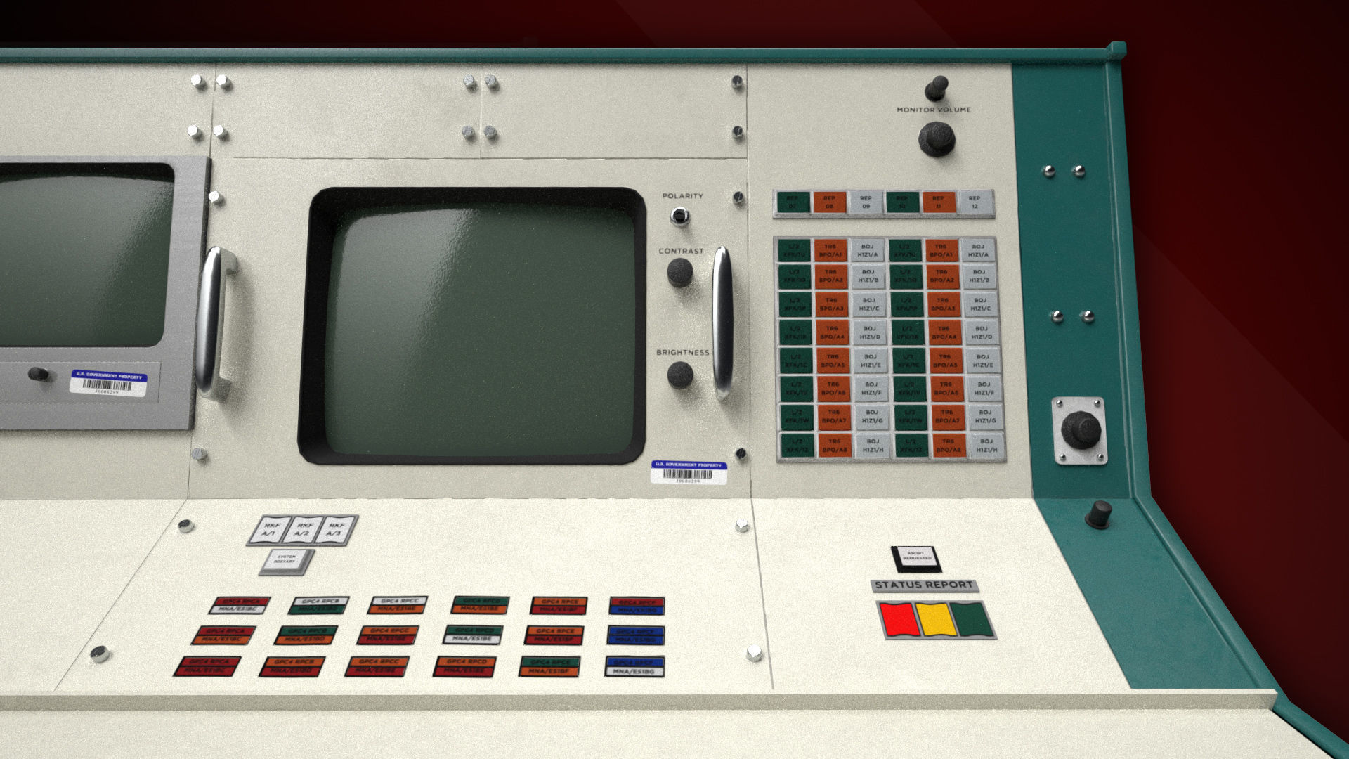 Space Exploration Control Center - Apollo Flight Controller Low-poly 3D model_3