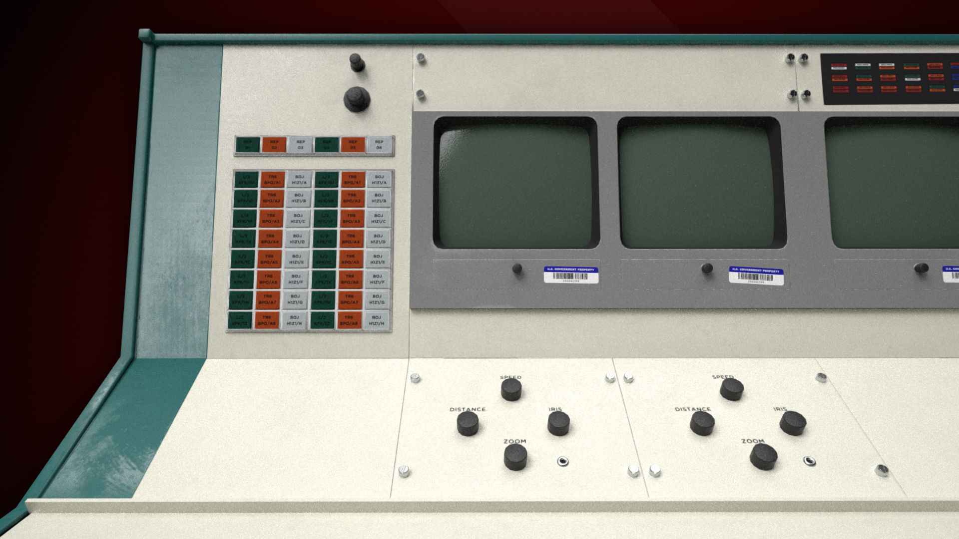 Space Exploration Control Center - Apollo Flight Controller Low-poly 3D model_2