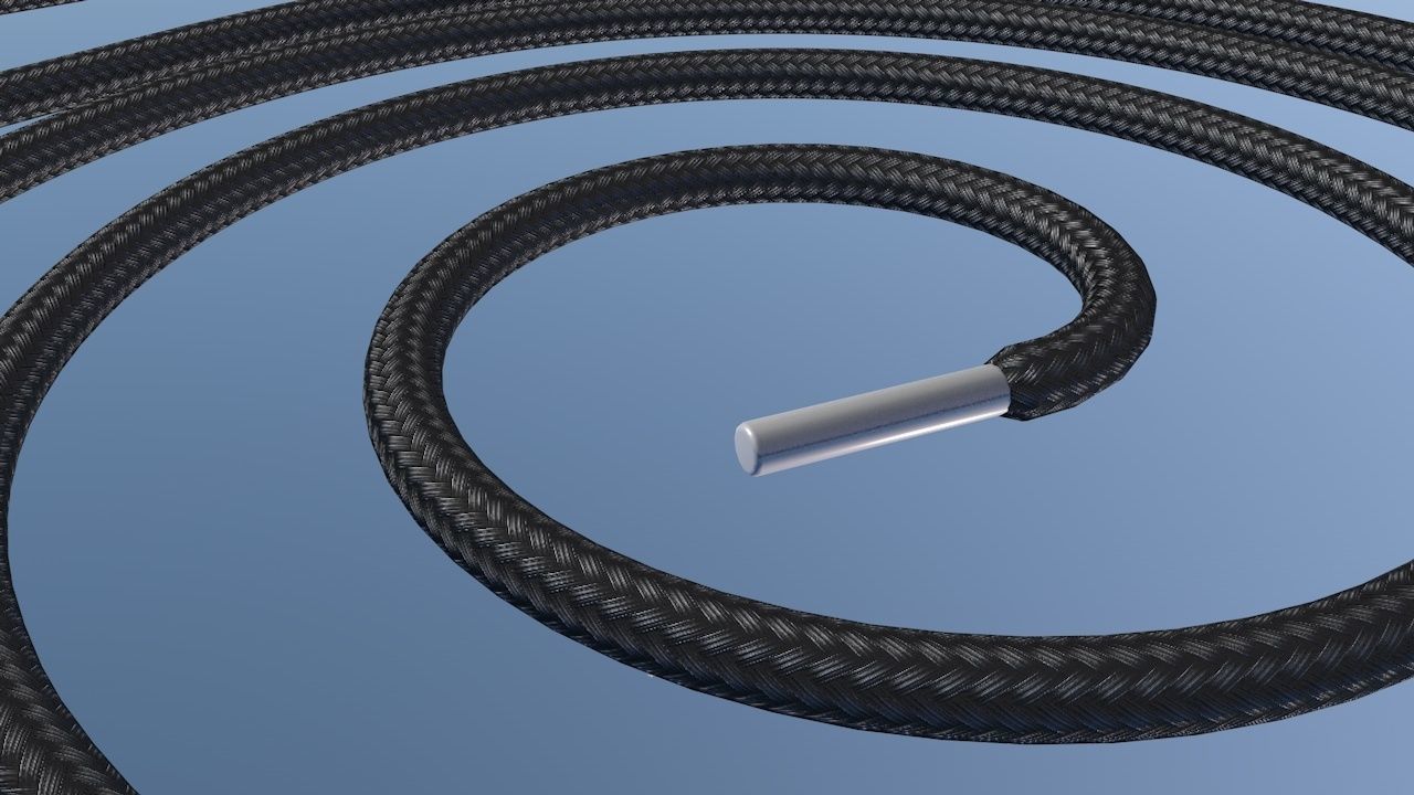 woven shoelace  3D model_1