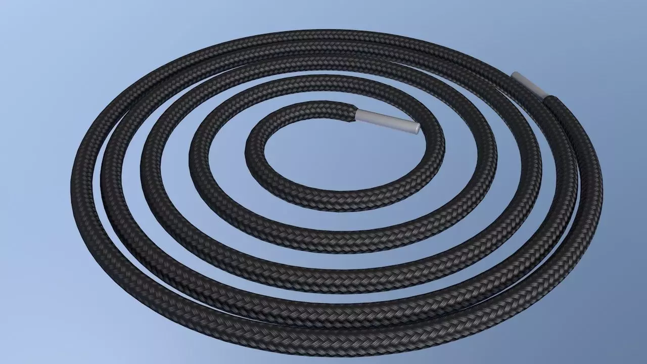 woven shoelace  3D model_0