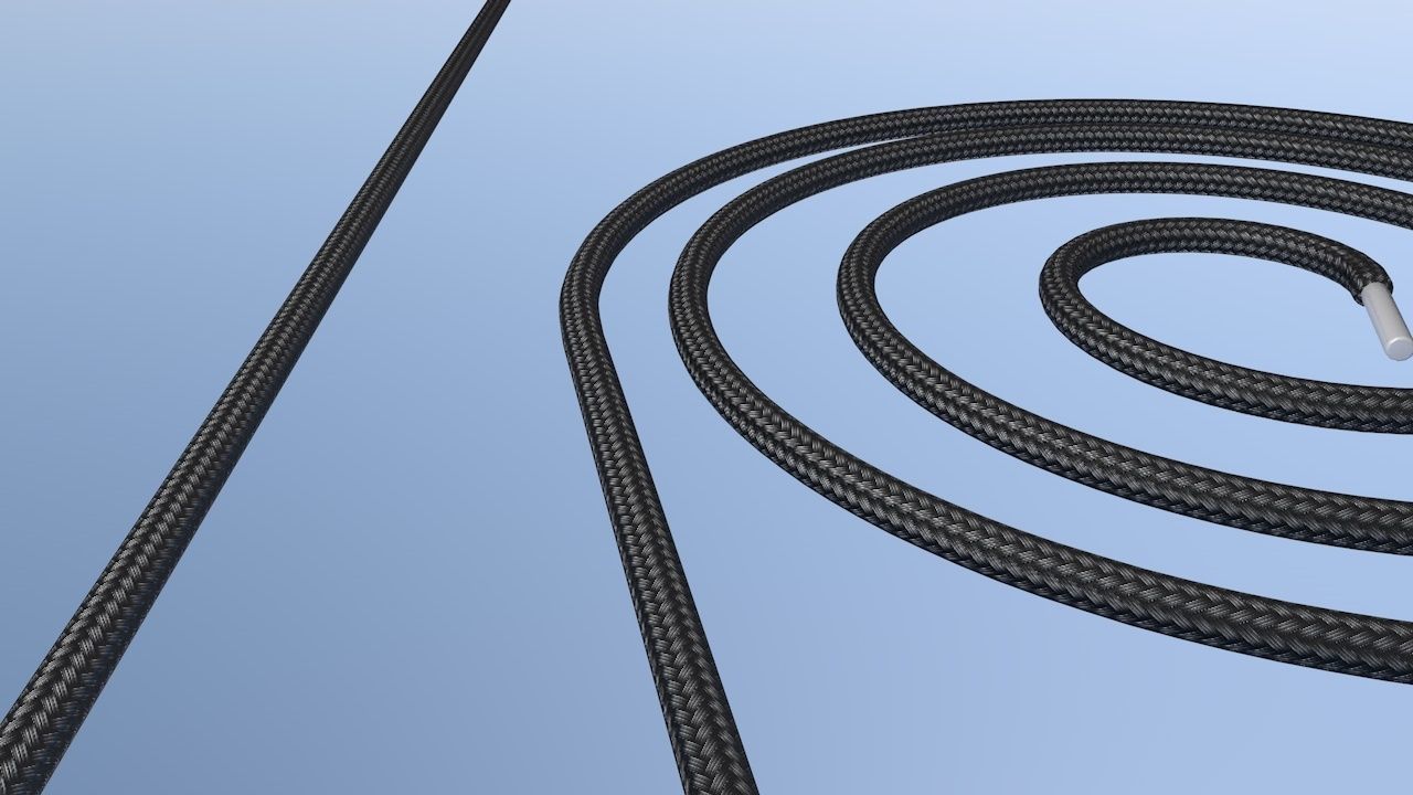 woven shoelace  3D model_3