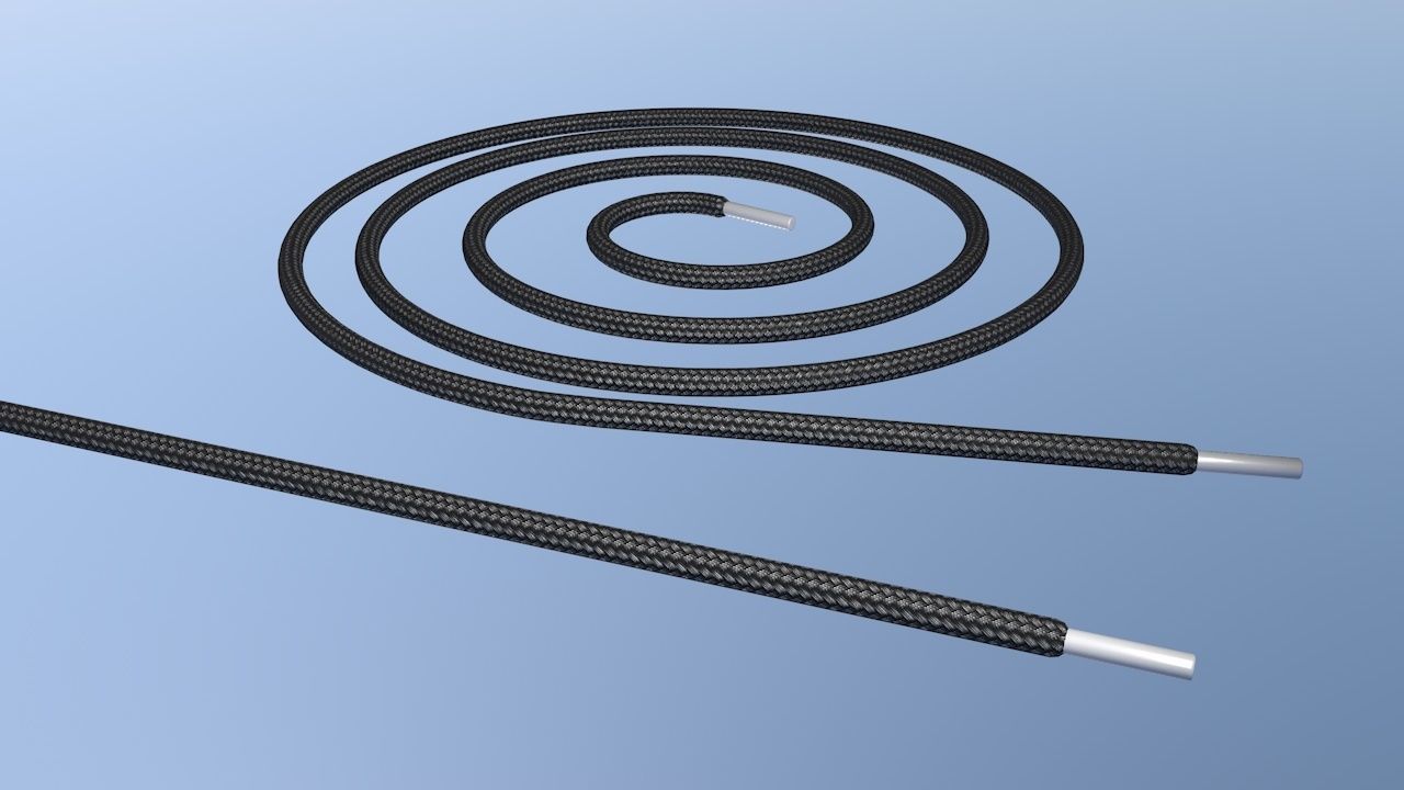 woven shoelace  3D model_2