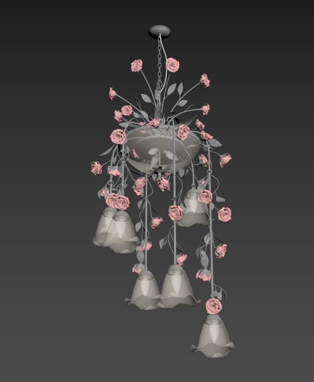 Chandelier Fiori di rose 113 6 3 3D model_2