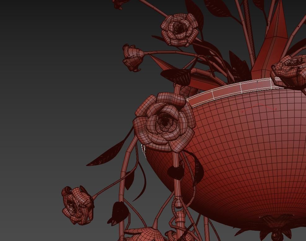 Chandelier Fiori di rose 113 6 3 3D model_5