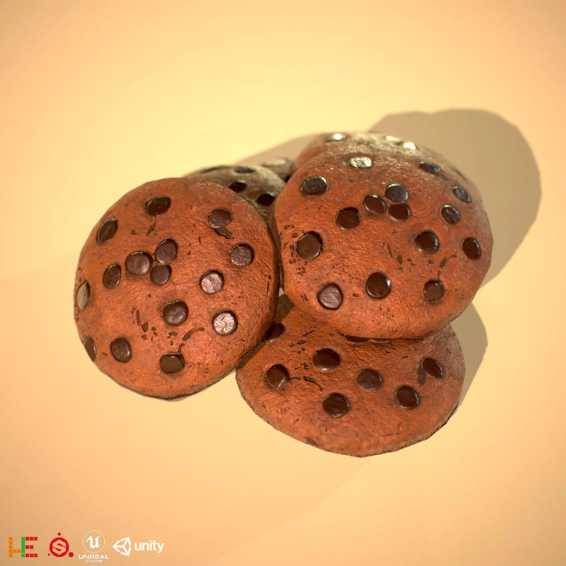 HIE Game Ready Cookie N5 Low-poly 3D model_0