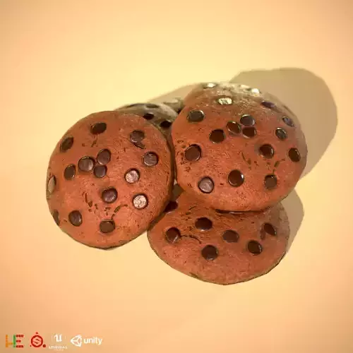 HIE Game Ready Cookie N5 Low-poly 3D model
