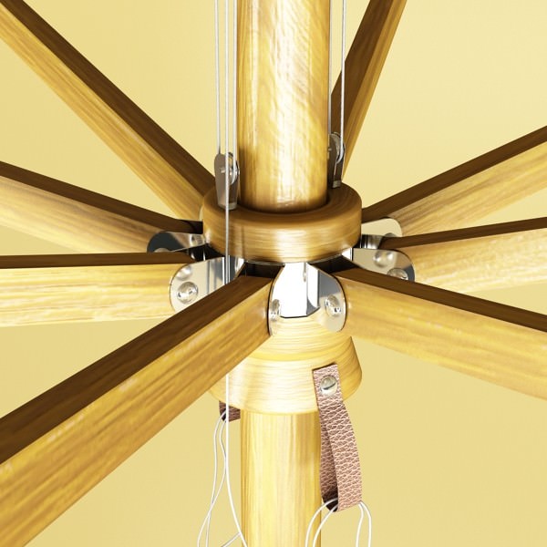 Exterior Bar Table Chair and Parasol 3D model_6