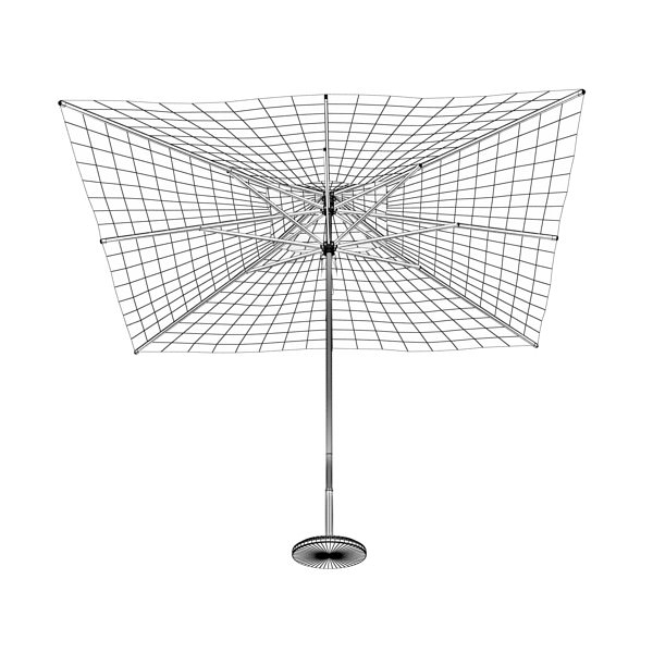 Exterior Bar Table Chair and Parasol 3D model_32