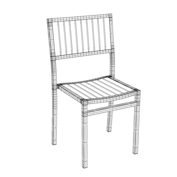 Exterior Bar Table Chair and Parasol 3D model_37