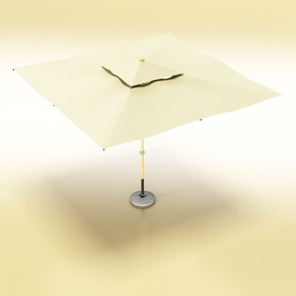 Exterior Bar Table Chair and Parasol 3D model_3