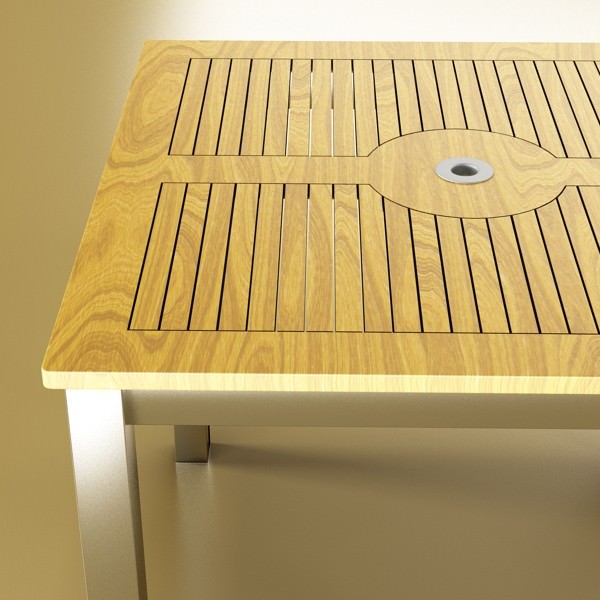 Exterior Bar Table Chair and Parasol 3D model_20