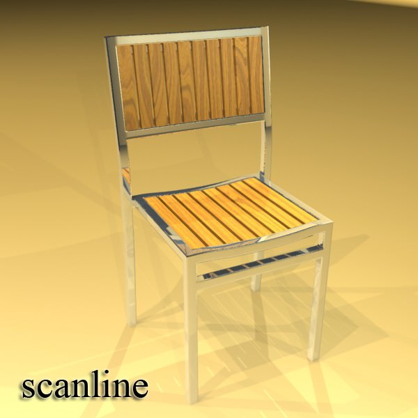 Exterior Bar Table Chair and Parasol 3D model_28
