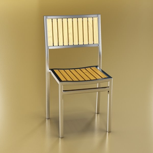 Exterior Bar Table Chair and Parasol 3D model_18