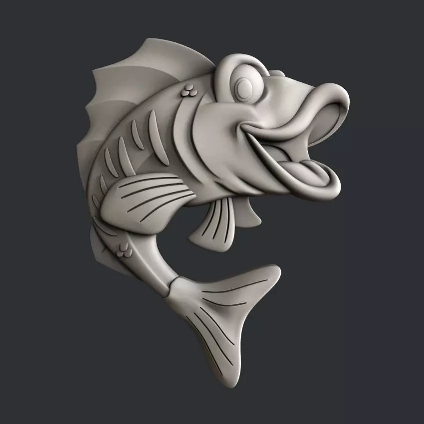 3d STL models for CNC fish 3D model_0