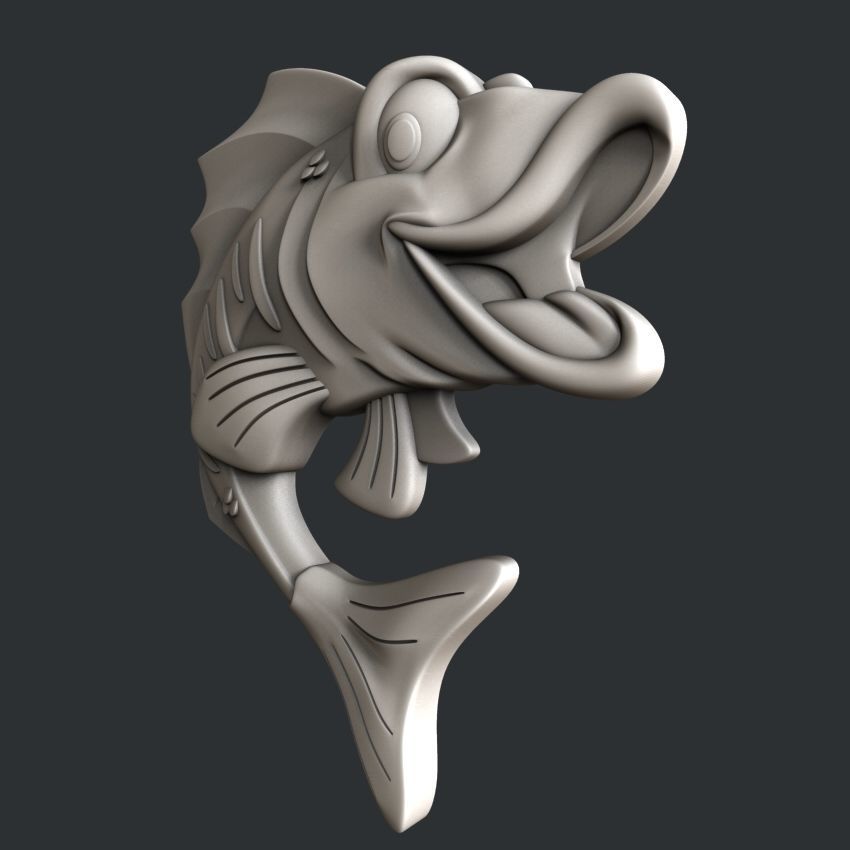 3d STL models for CNC fish 3D model_2