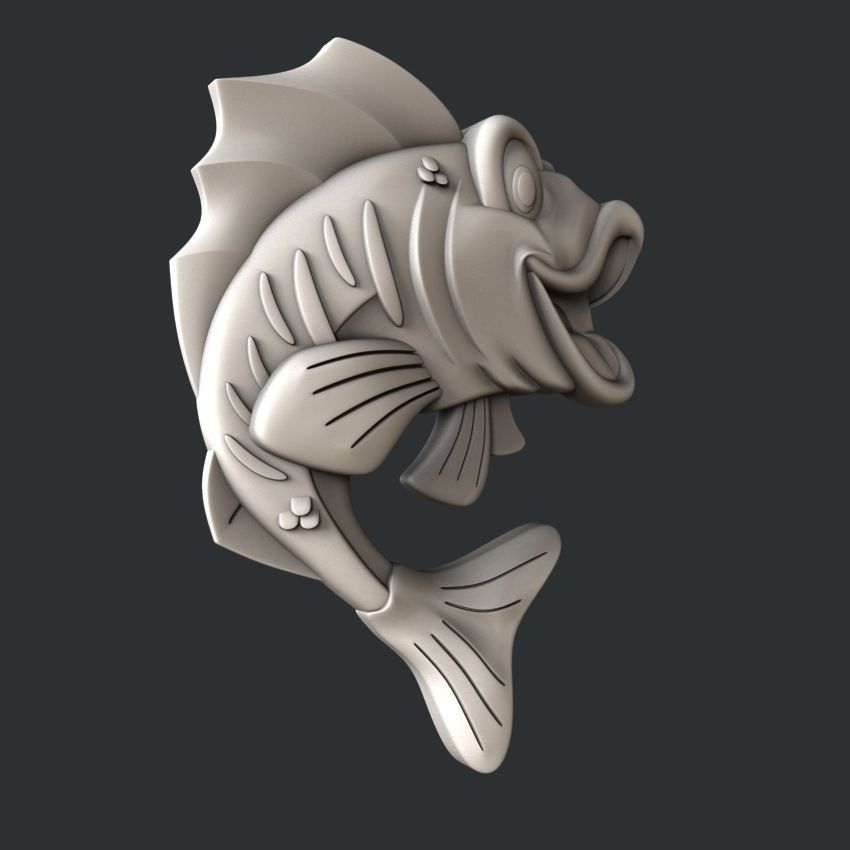 3d STL models for CNC fish 3D model_1
