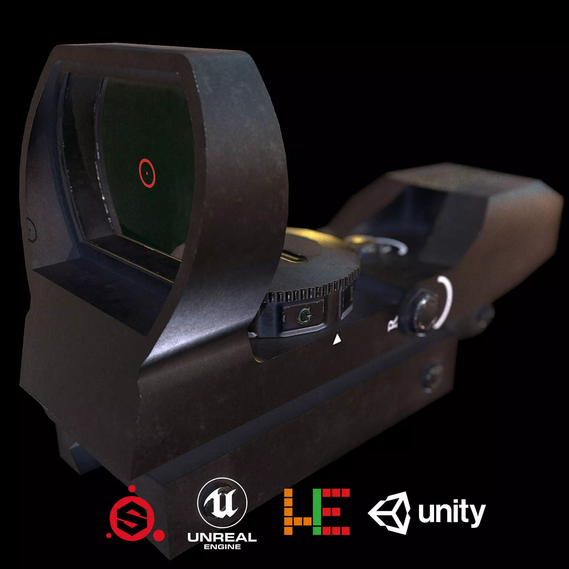 HIE Game Ready Scope D180521 Low-poly 3D model
