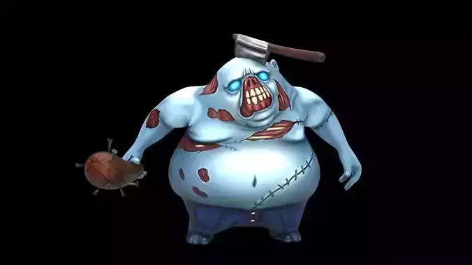 Asset - Character Fat - Models and Animation Low-poly 3D model
