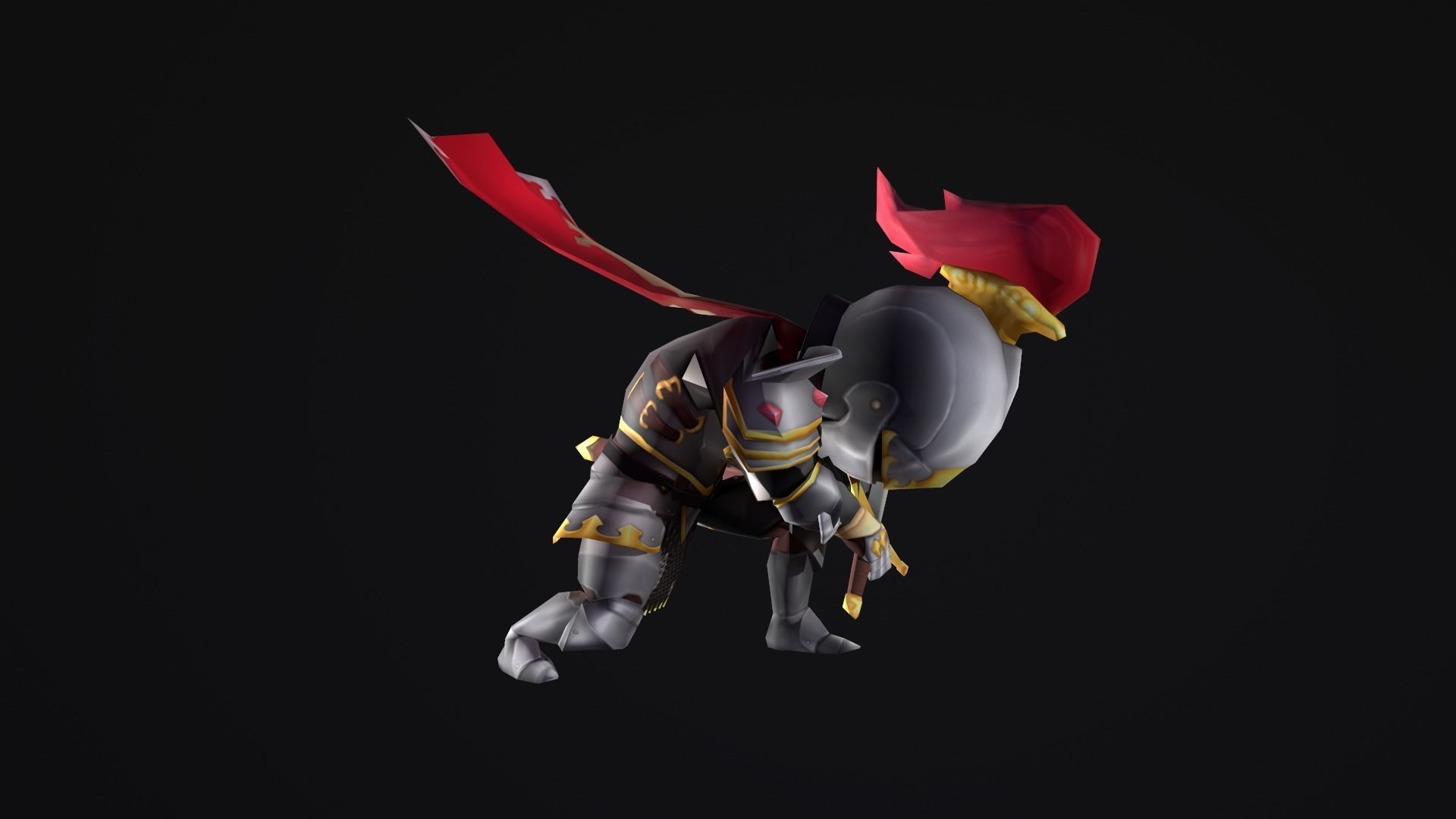 Asset - Character Plate - Models and Animation Low-poly 3D model_13