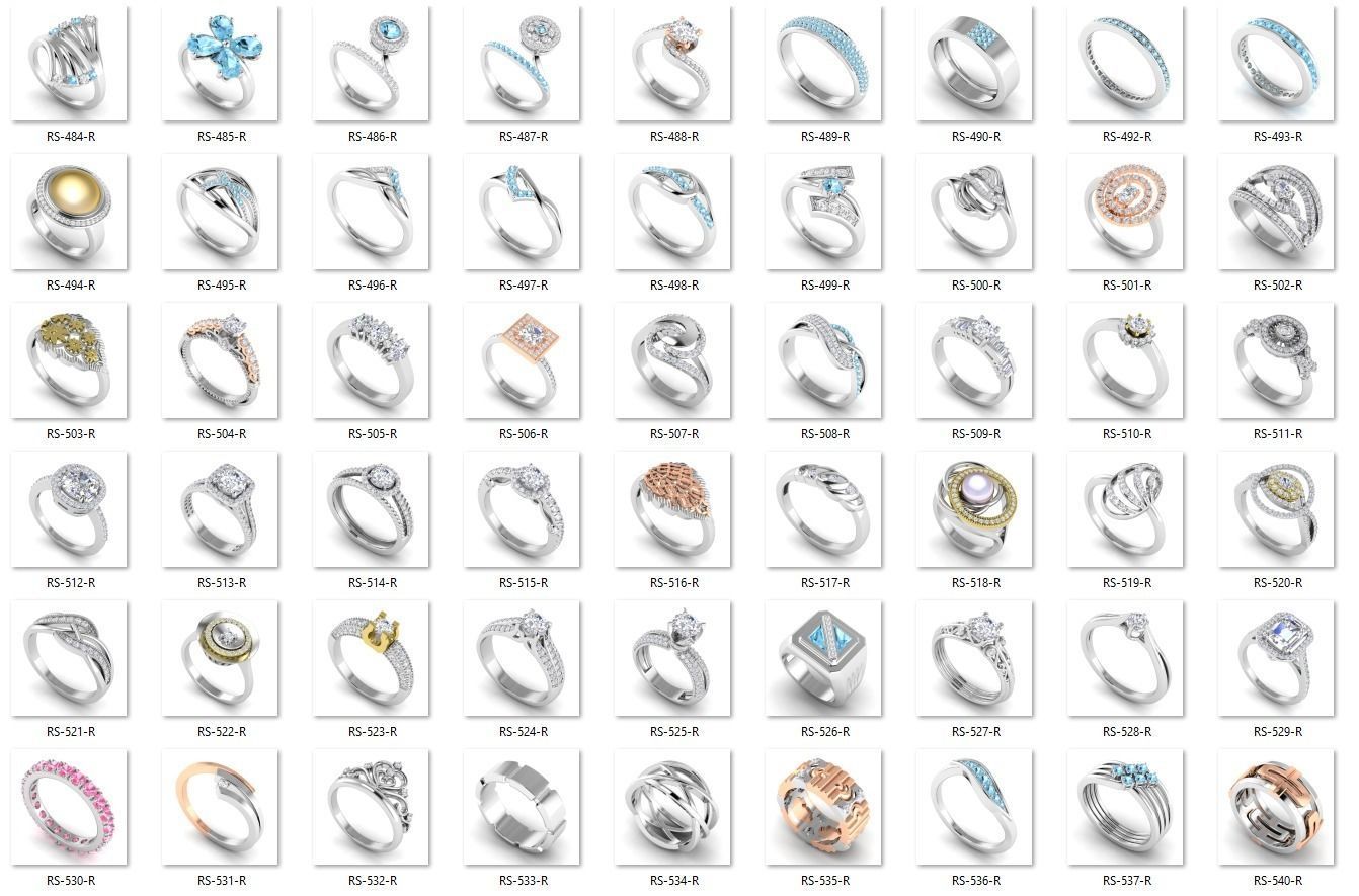 BULK-STL-RING 429 Files 3D print model_4