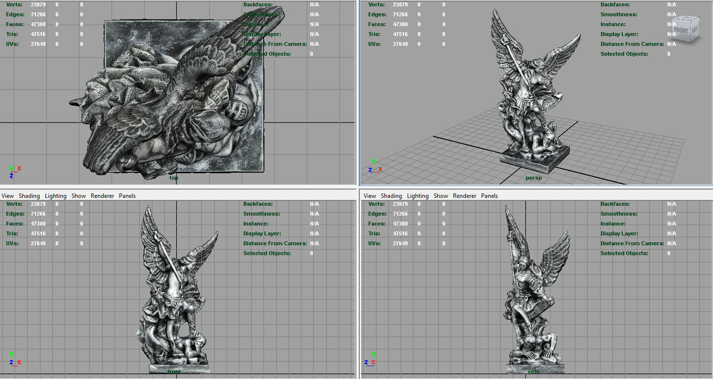 Archangel Michael Low-poly 3D model_9