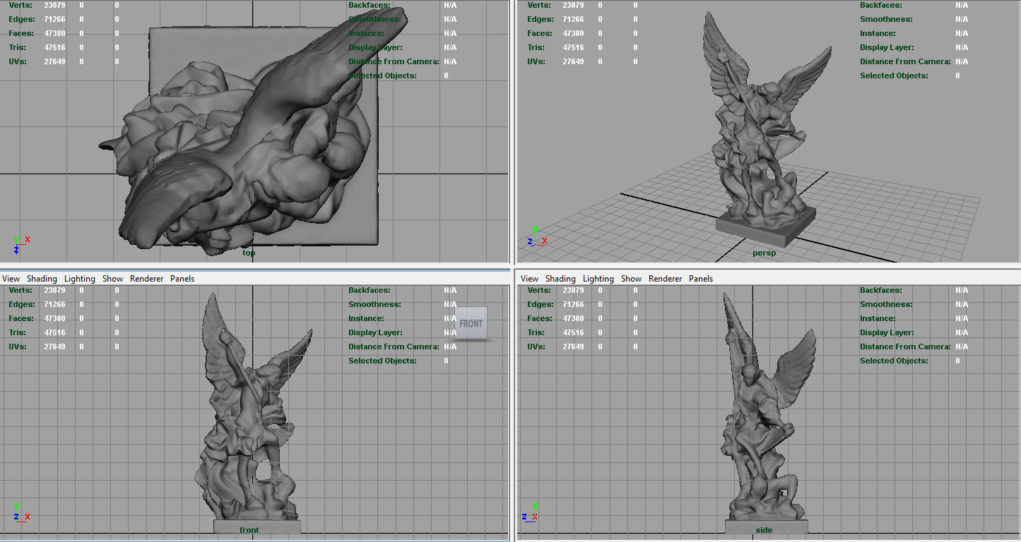 Archangel Michael Low-poly 3D model_8