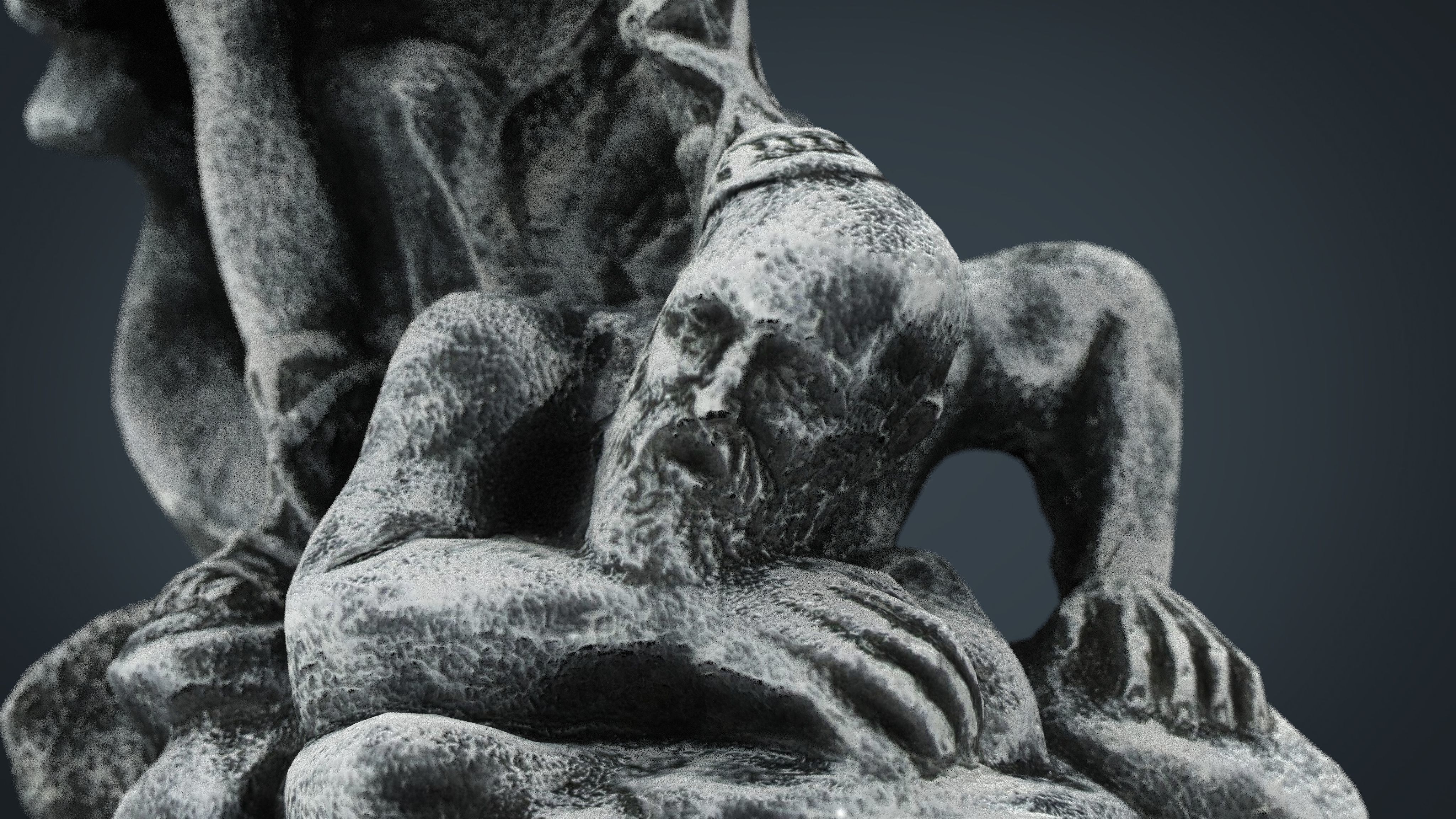 Archangel Michael Low-poly 3D model_16