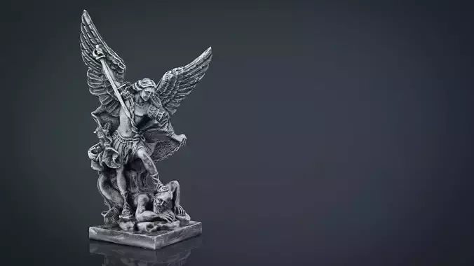 Archangel Michael Low-poly 3D model