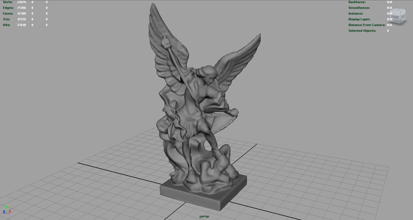 Archangel Michael Low-poly 3D model_2