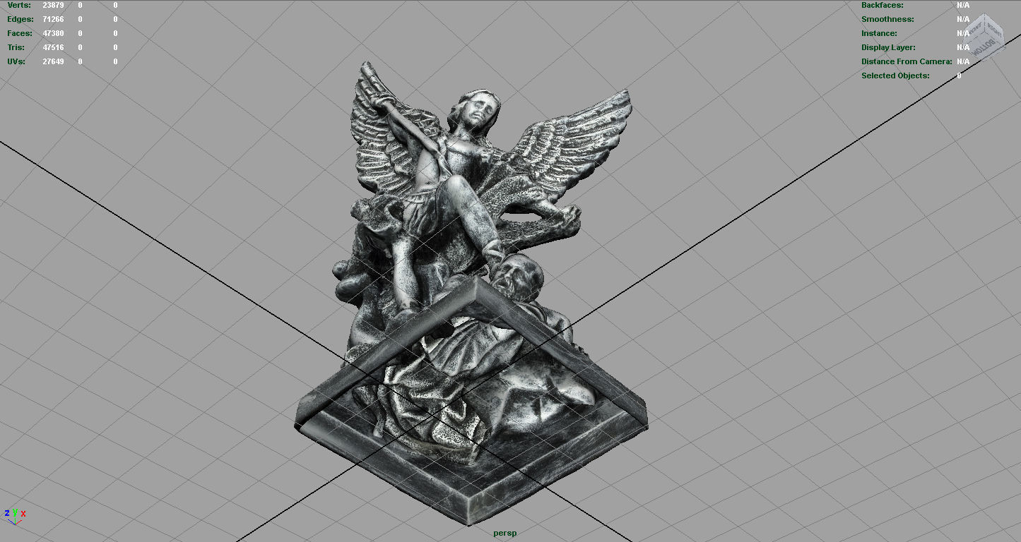 Archangel Michael Low-poly 3D model_7