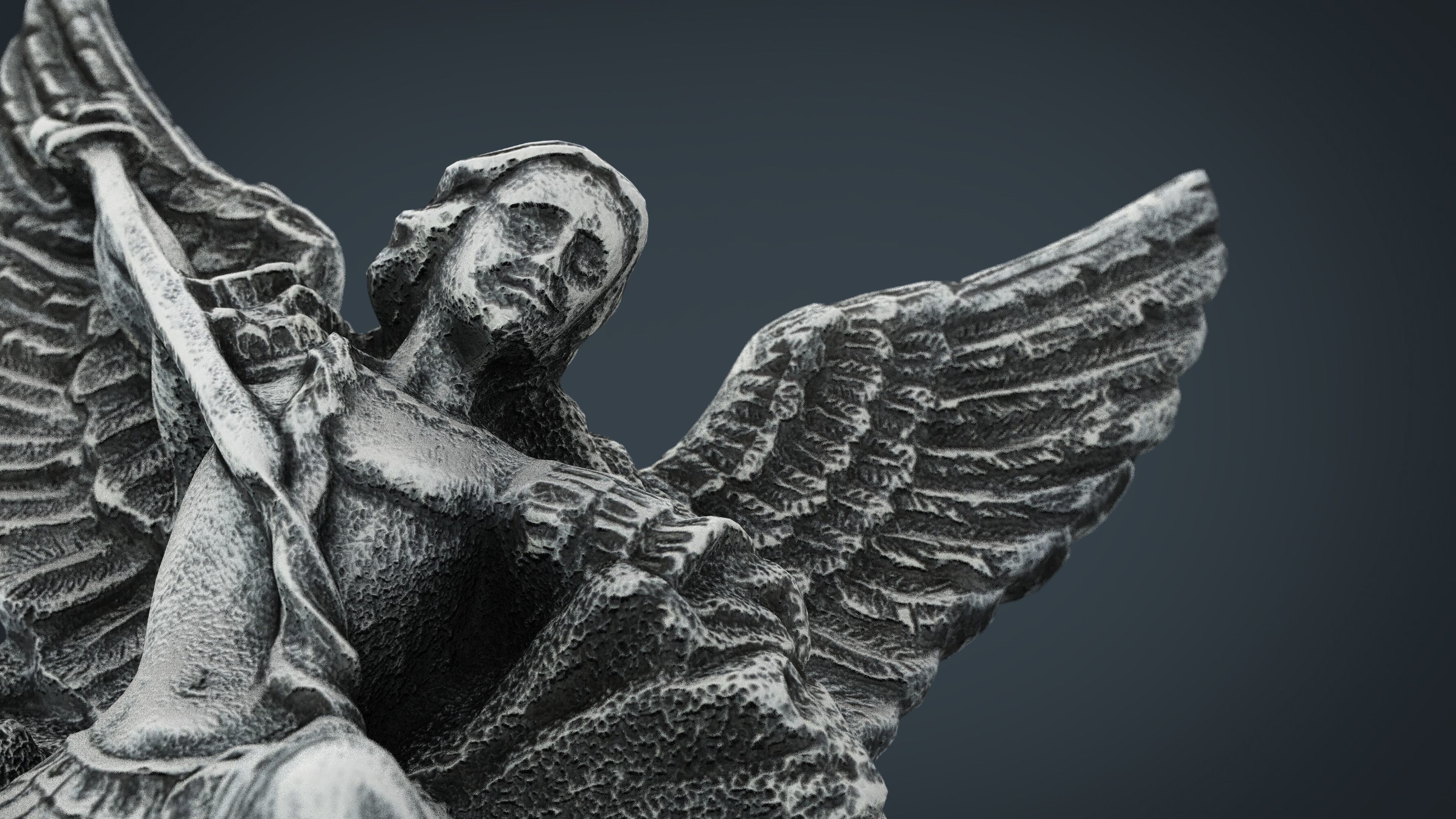 Archangel Michael Low-poly 3D model_14