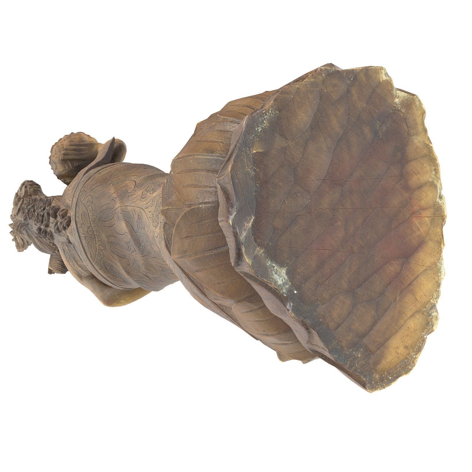 Oriental Woman Carving Low-poly 3D model_11